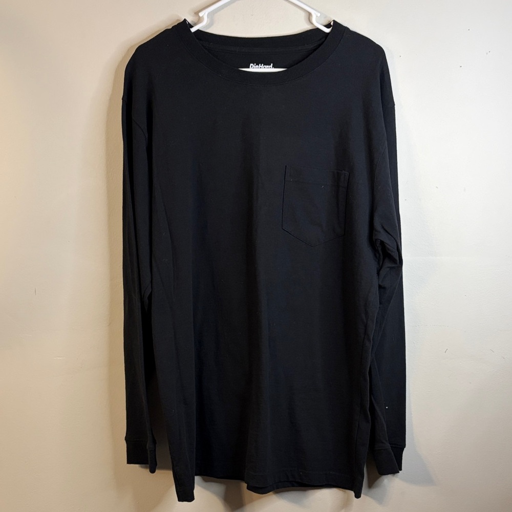 Diehard Men's Classic Black Long Sleeve Tee Size Large #124